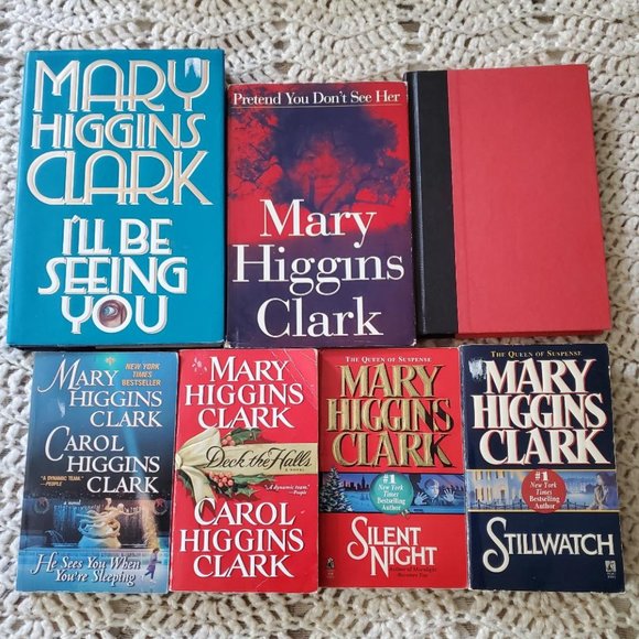 7 Mary Higgins Clark Book Bundle Mystery Holiday Deck the Halls, STILLWATCH - Picture 1 of 2